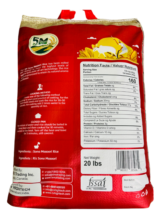 5M Crystal Sona Masoori Rice